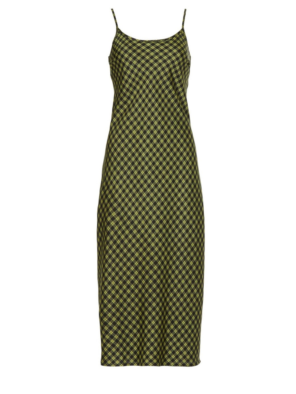 LEVIS Green Plaid Slip Dress